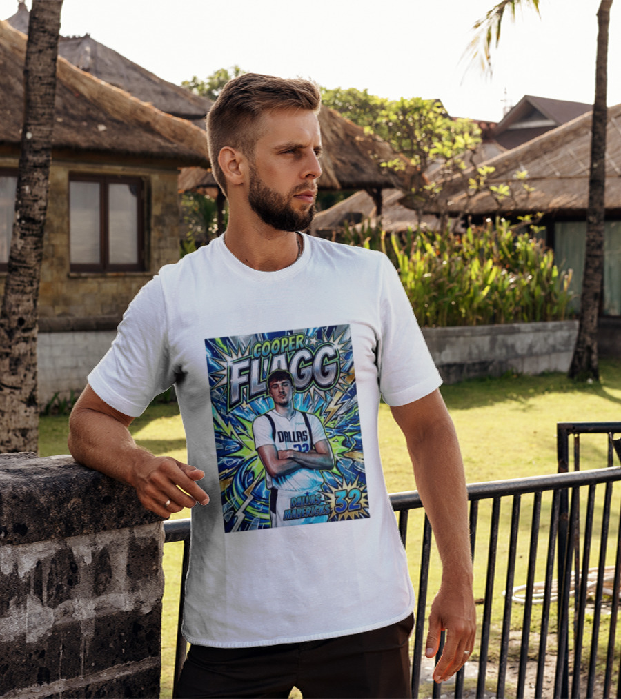 Cooper Flagg Dallas Mavericks 32 Comic T-Shirt
