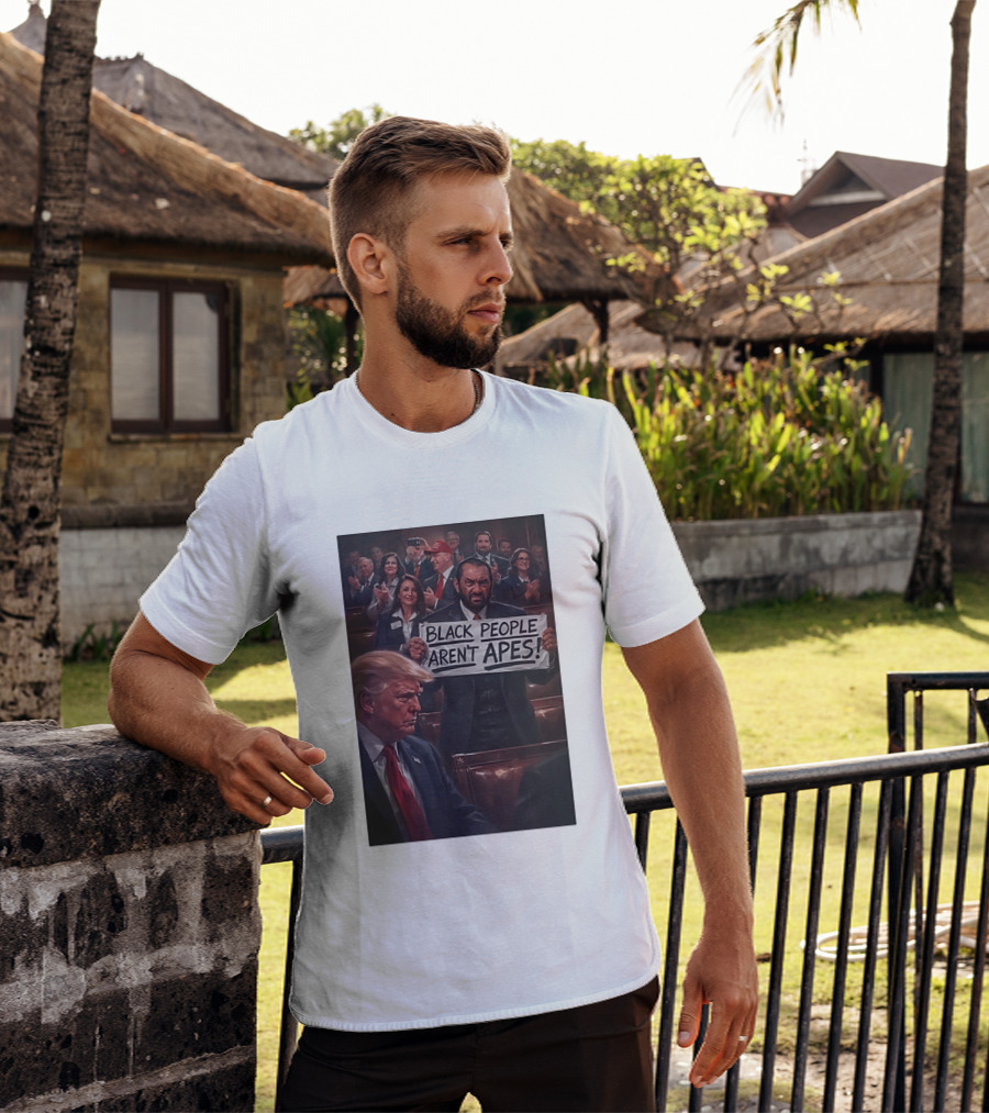 Black People Aren't Apes Anti Trump AI Green Protest Message T-Shirt
