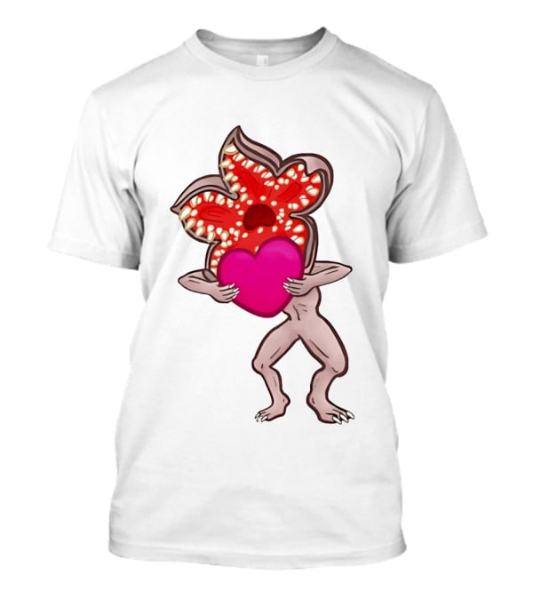 Demogorgon Embracing Heart Valentine Monster T-Shirt