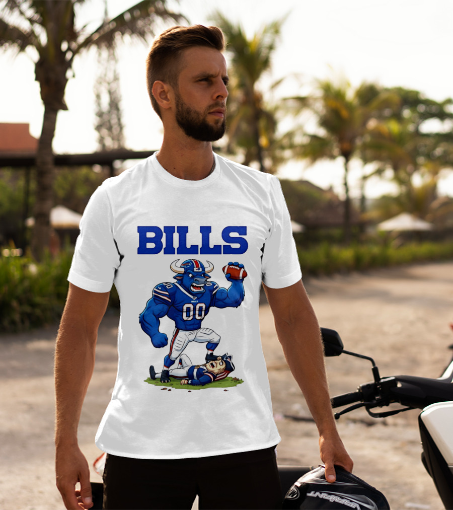 Buffalo Bills Vs New England Patriots Rivalry Comic Character Victory T-Shirt