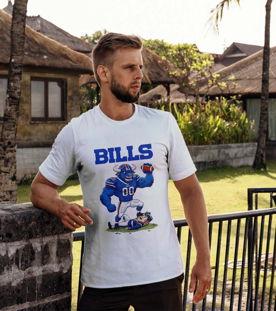 Buffalo Bills Vs New England Patriots Rivalry Comic Character Victory T-Shirt