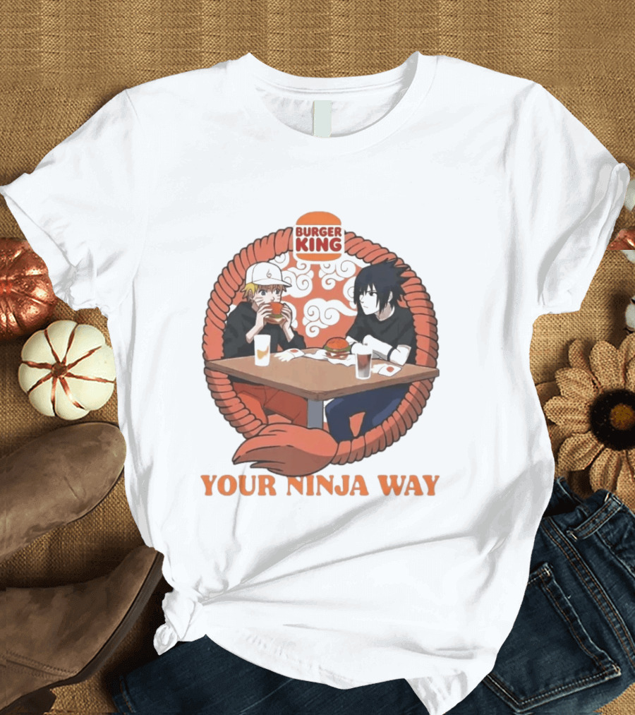 Burger King Naruto Sasuke Dining Your Ninja Way T-Shirt