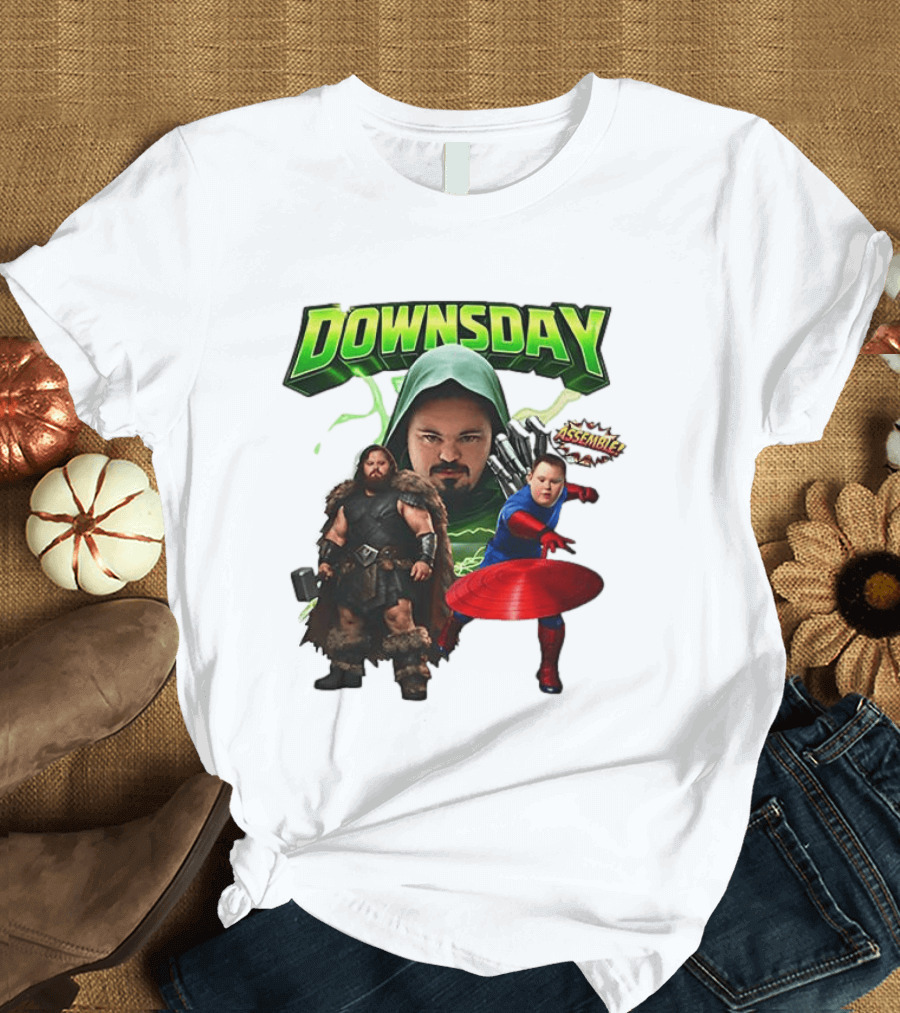 Donwsday Assemble Domesday X Down Syndrome Superhero T-Shirt