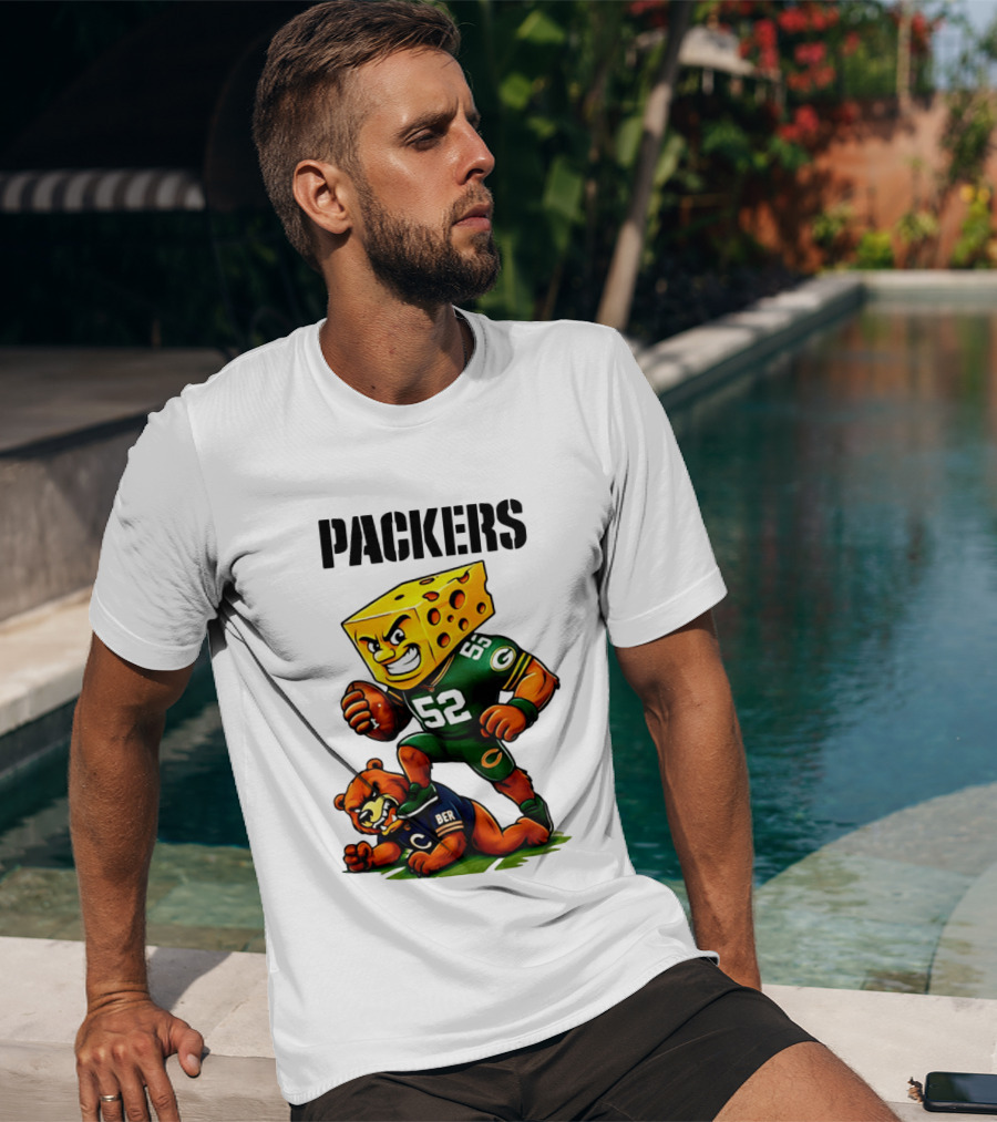 Packers Vs Bears Cheesehead Dominance Rivalry Showdown T-Shirt