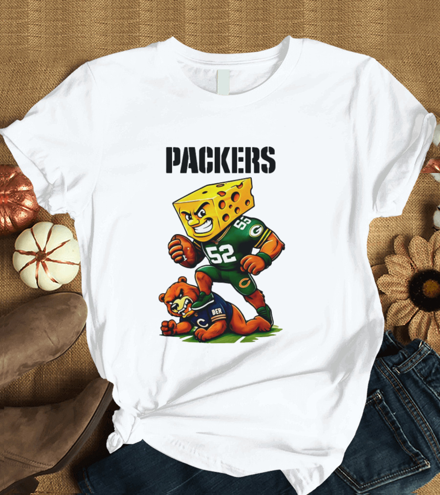 Packers Vs Bears Cheesehead Dominance Rivalry Showdown T-Shirt