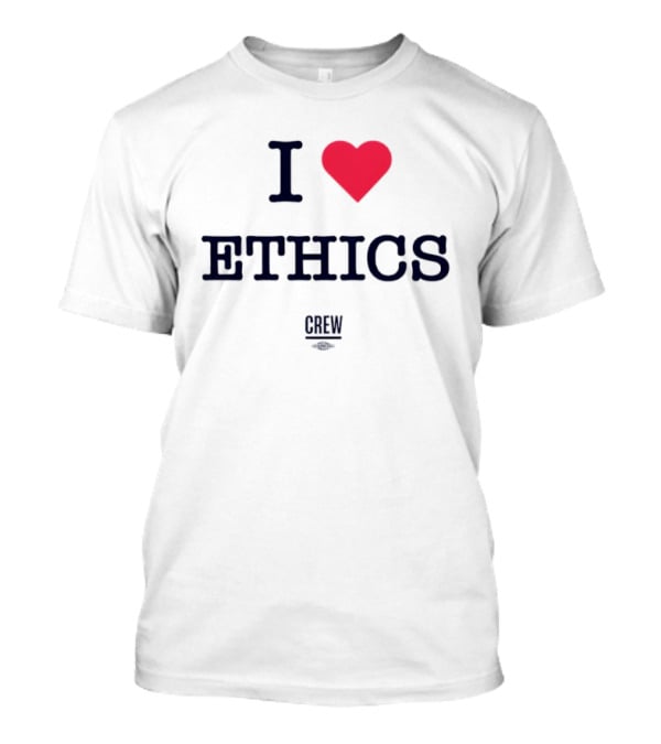 I Love Ethics Heart Crew T-Shirt