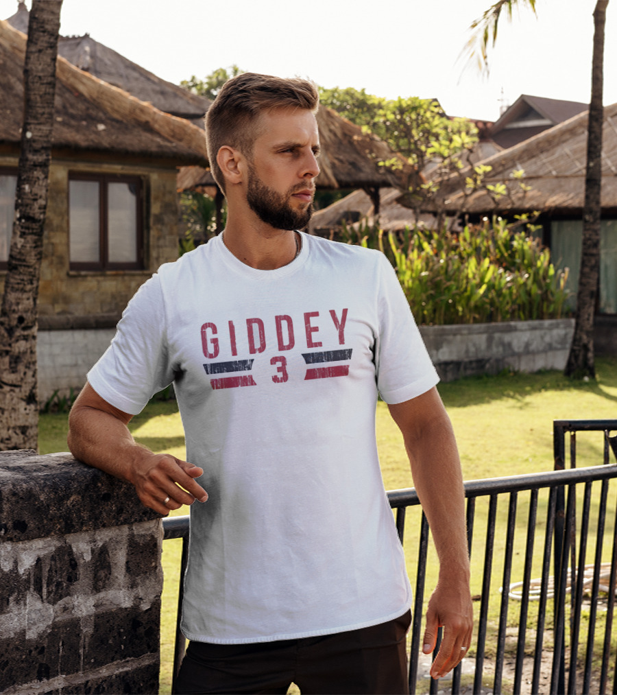 Giddey 3 Chicago Bulls Font Number And Name T-Shirt