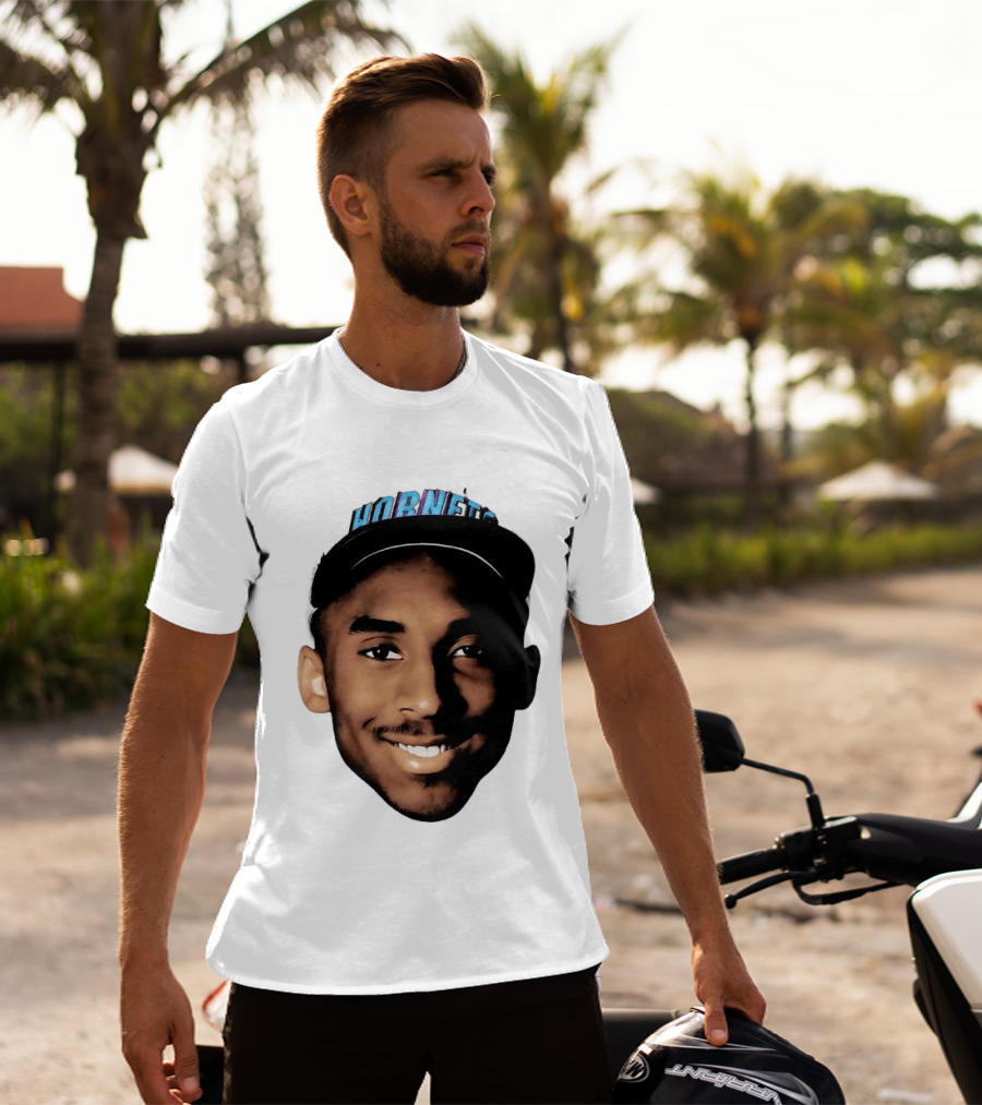 Kobe Bryant Draft Day Hornets Cap Big Face T-Shirt