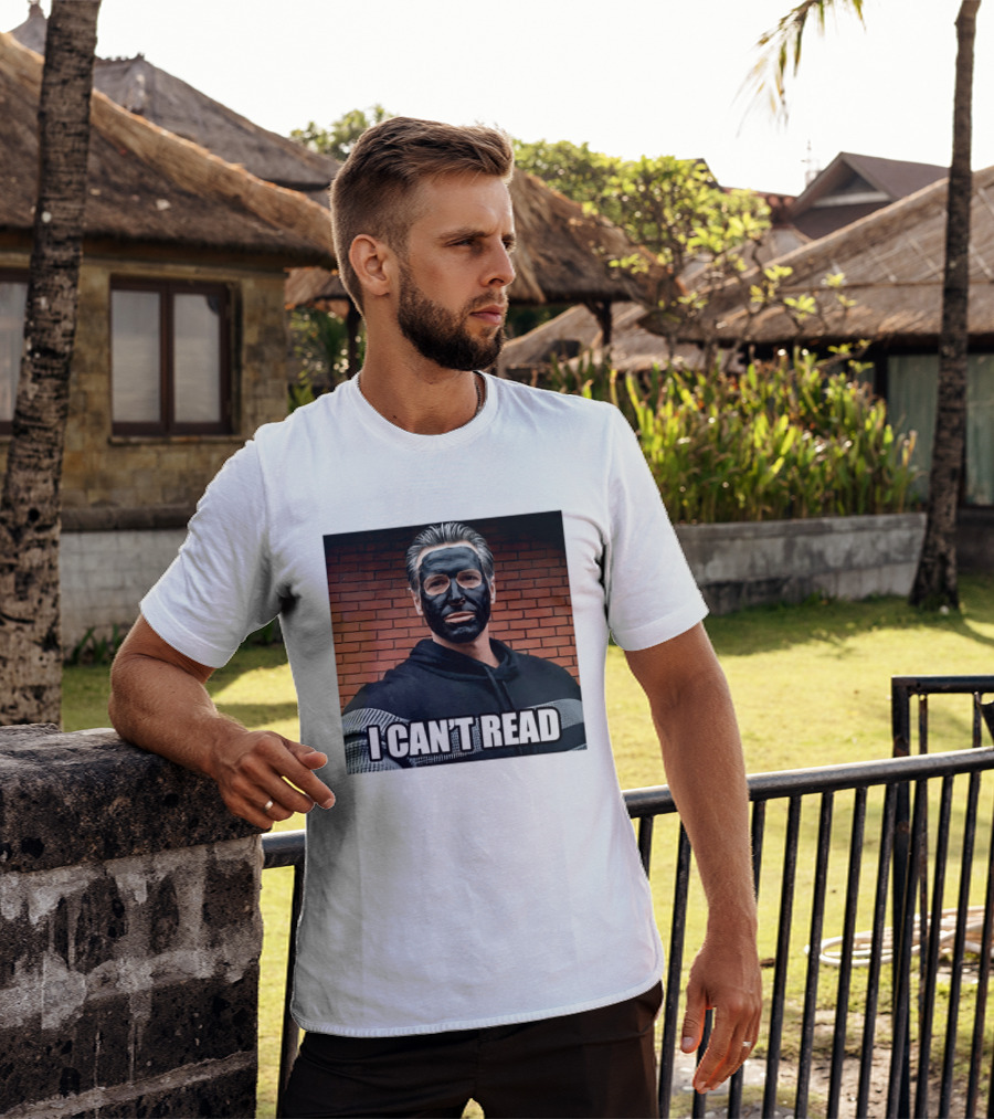 Newsom 2028 I Can't Read Mock Political Satire Meme T-Shirt