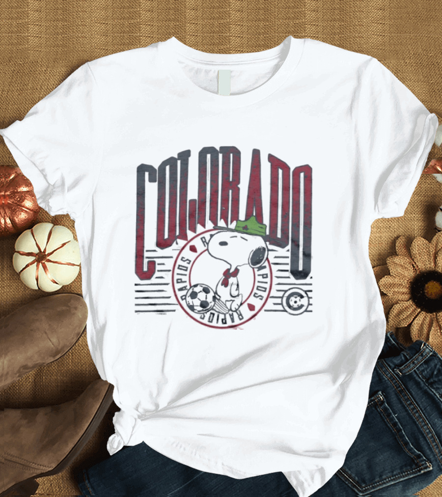 Snoopy Colorado Rapids Collaboration With Soccer Ball T-Shirt