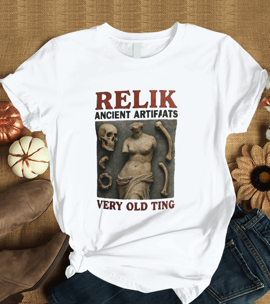 RELIX Ancient Artifacts Very Old Ting Statue And Skull T-Shirt
