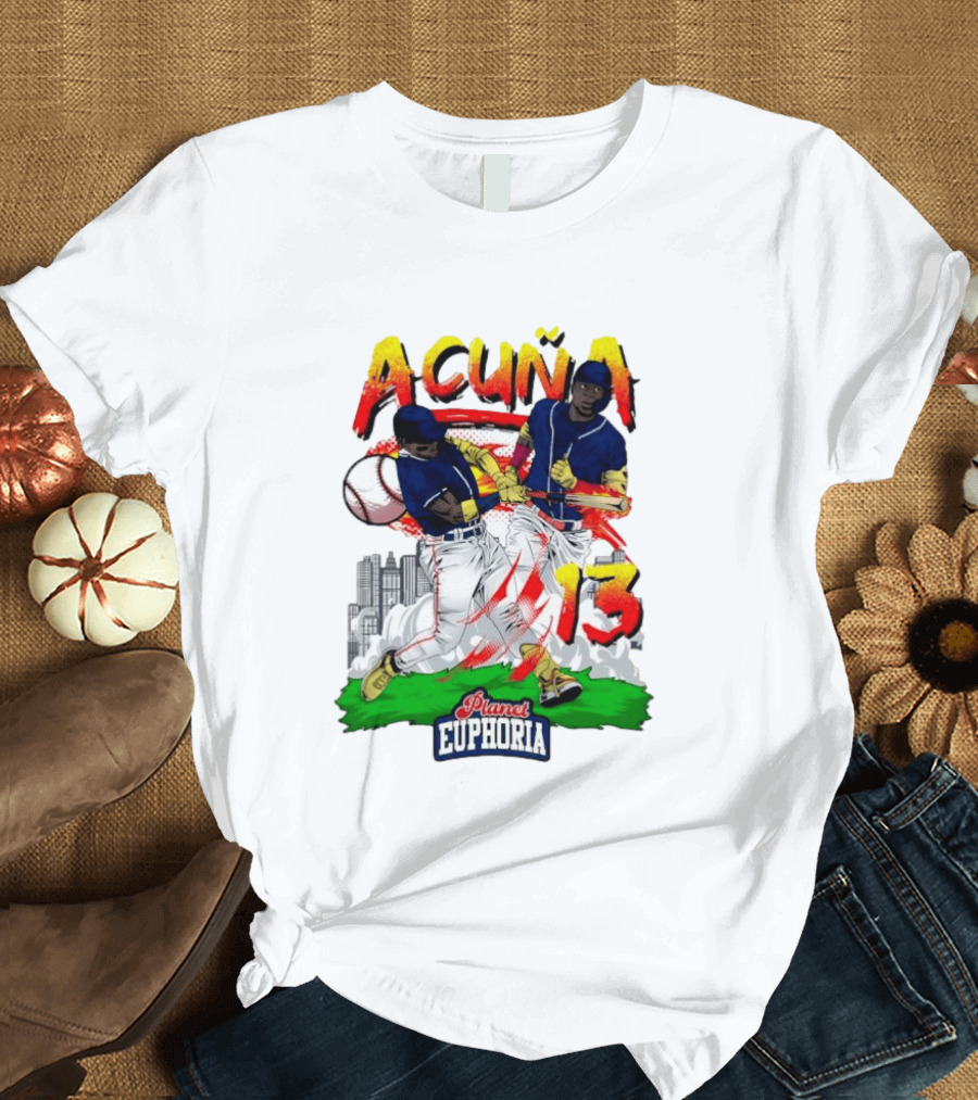 Ronald Acuña Jr Planet Euphoria Number 13 Baseball T-Shirt