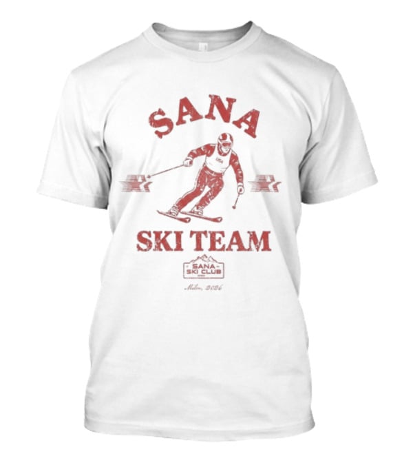 Sana Ski Team Milan 2026 Olympic Winter Sports Competition T-Shirt