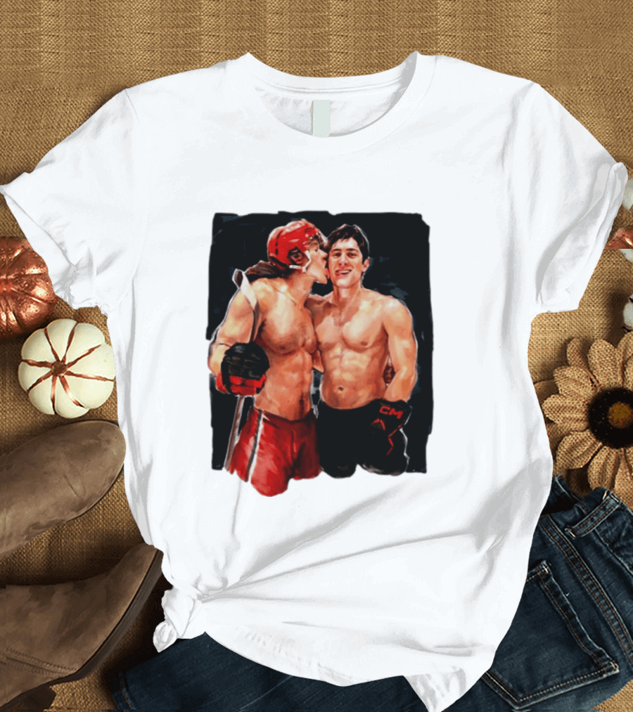 Shane Hollander Ilya Rosanov Gay Hockey Romance Painting T-Shirt