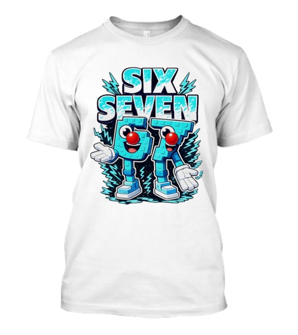 Six Seven 67 Red Nose Characters With Excited Expressions T-Shirt