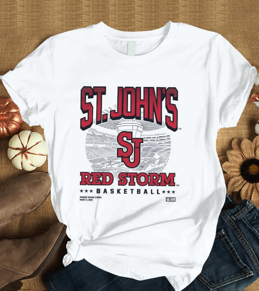 St. John's Red Storm SJ Basketball 2026 Arena T-Shirt
