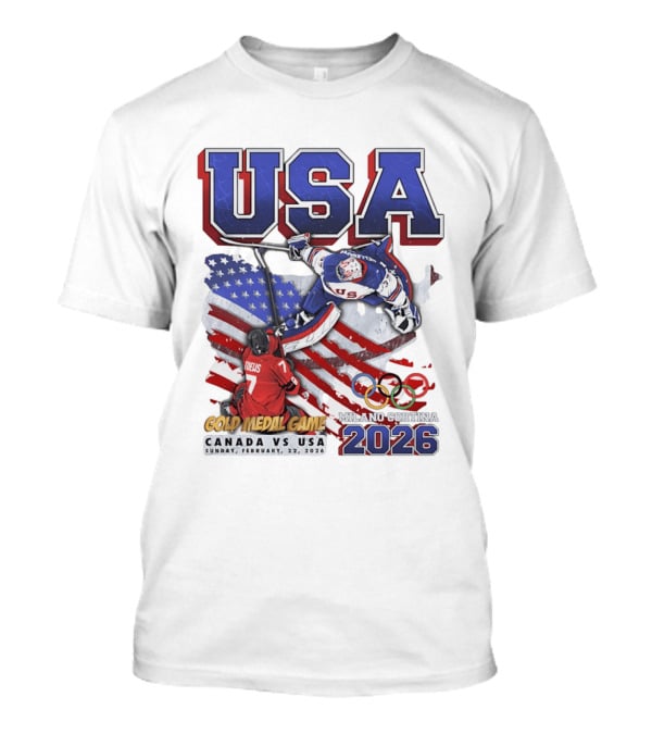 USA Hockey Gold Medal Game Canada Vs USA Milano Cortina 2026 T-Shirt