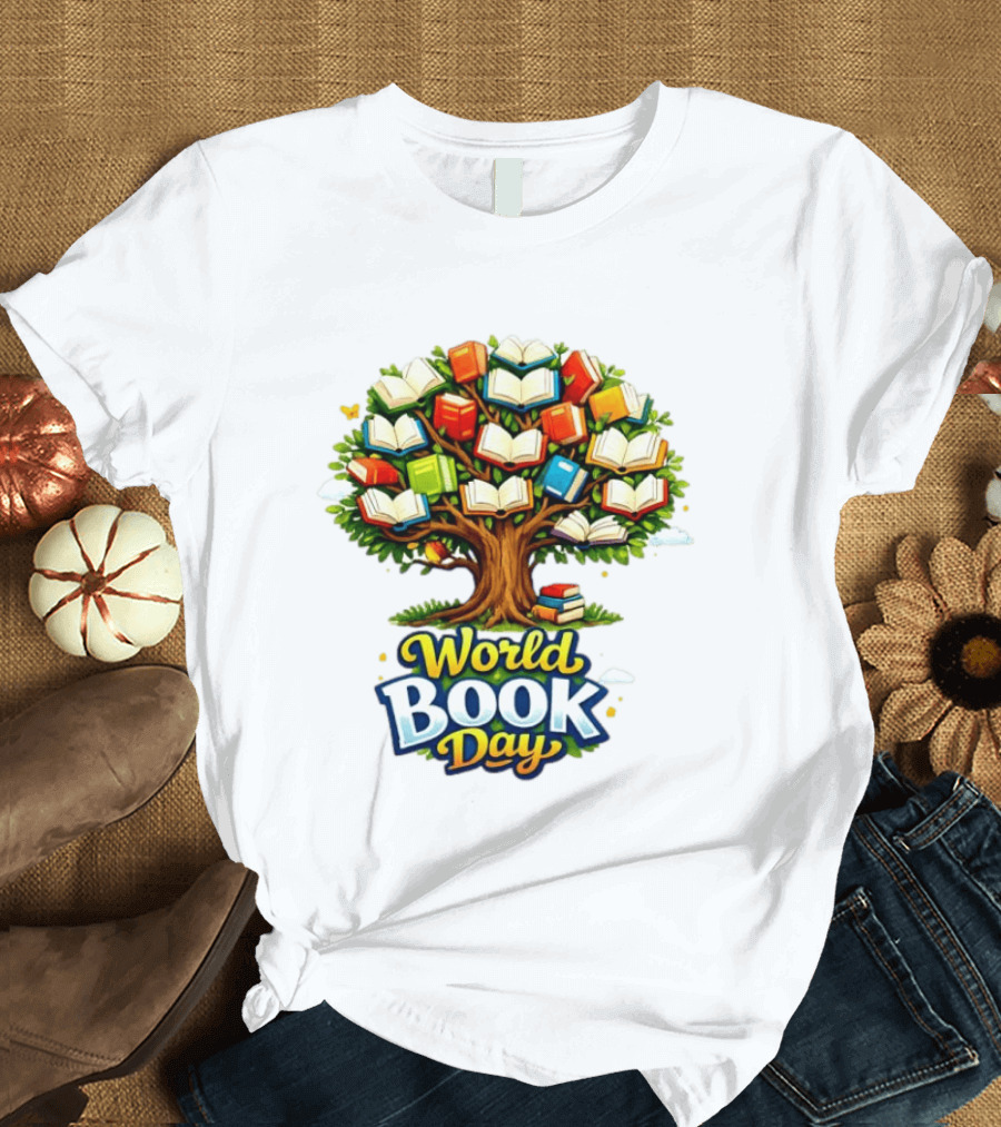 World Book Day Tree Of Knowledge With Books T-Shirt