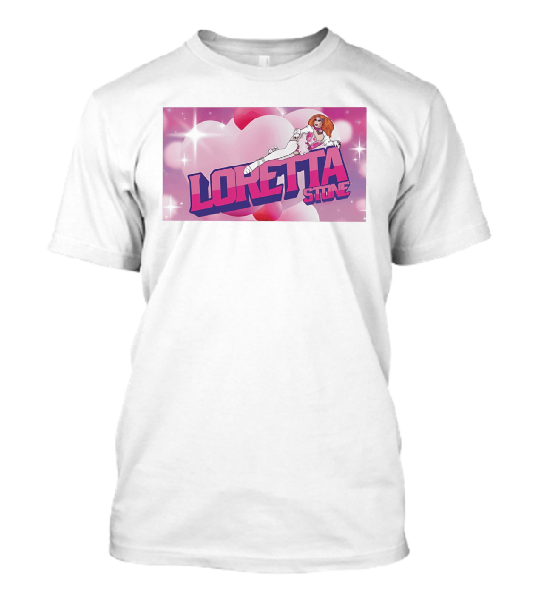 Loretta Stone Miss Cornfed Comedy Fantasy Style Sparkling Heart T-Shirt