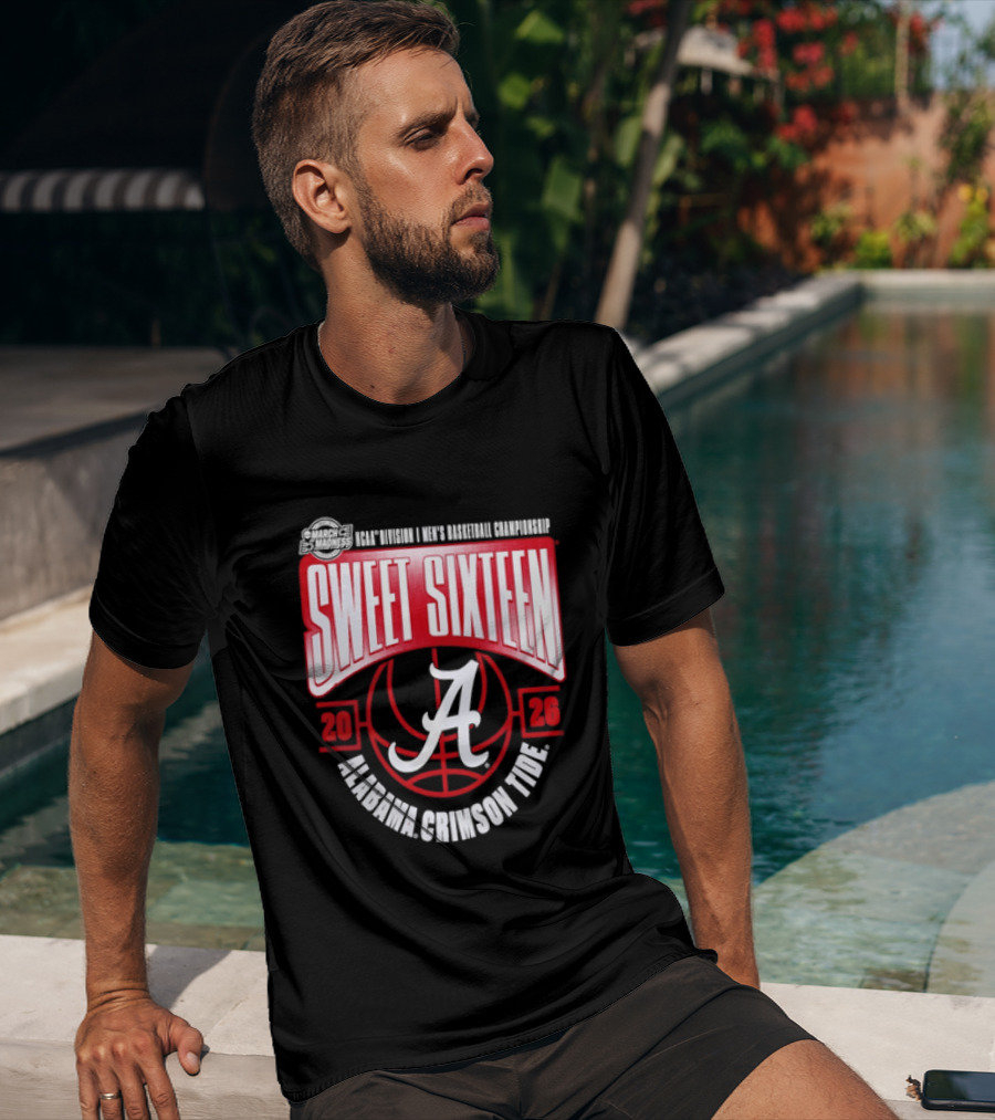2026 Alabama Crimson Tide NCAA Men's Basketball Sweet Sixteen March Madness T-Shirt