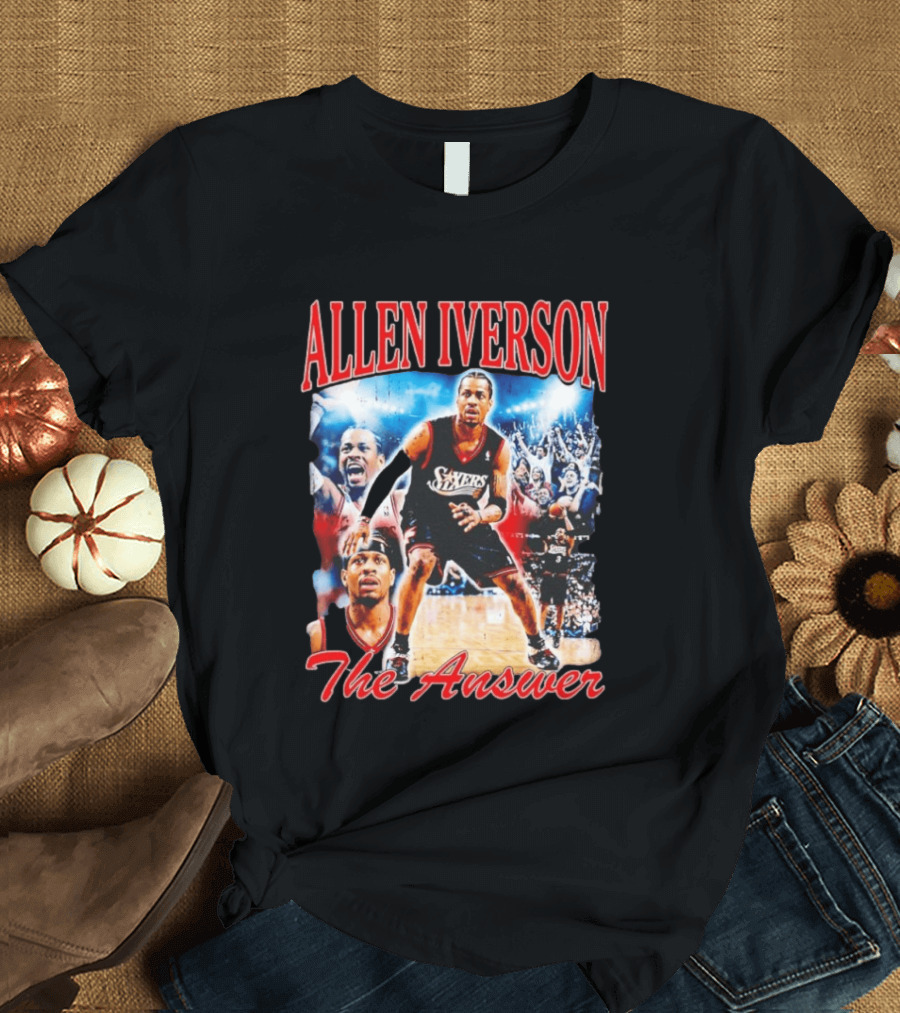 Allen Iverson The Answer Philadelphia 76ers NBA Hardwood Classics T-Shirt