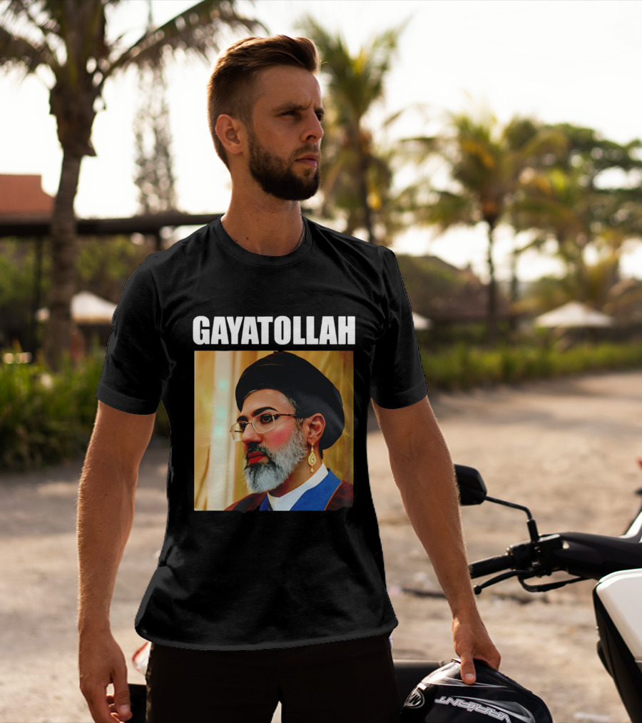 GAYATOLLAH Meme Featuring Mojtaba Khamenei Parody With Jewelry And Makeup T-Shirt