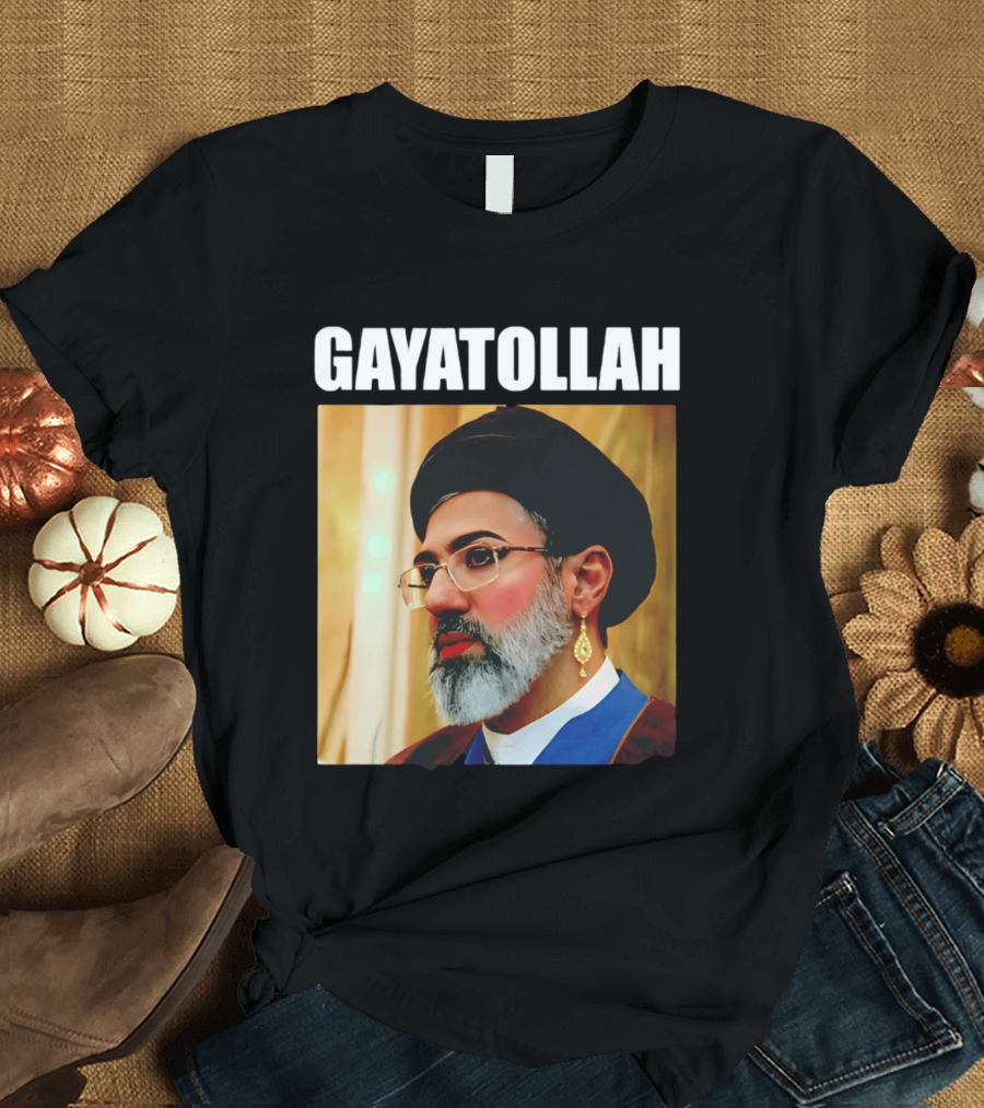 GAYATOLLAH Meme Featuring Mojtaba Khamenei Parody With Jewelry And Makeup T-Shirt