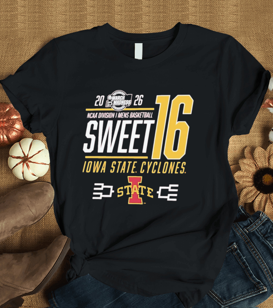 Iowa State Cyclones 2026 NCAA March Madness Sweet 16 Bound Men's Basketball T-Shirt
