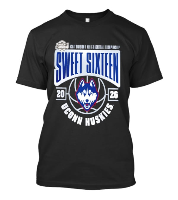 UConn Huskies 2026 NCAA Division I Men's Basketball Championship March Madness Sweet Sixteen T-Shirt