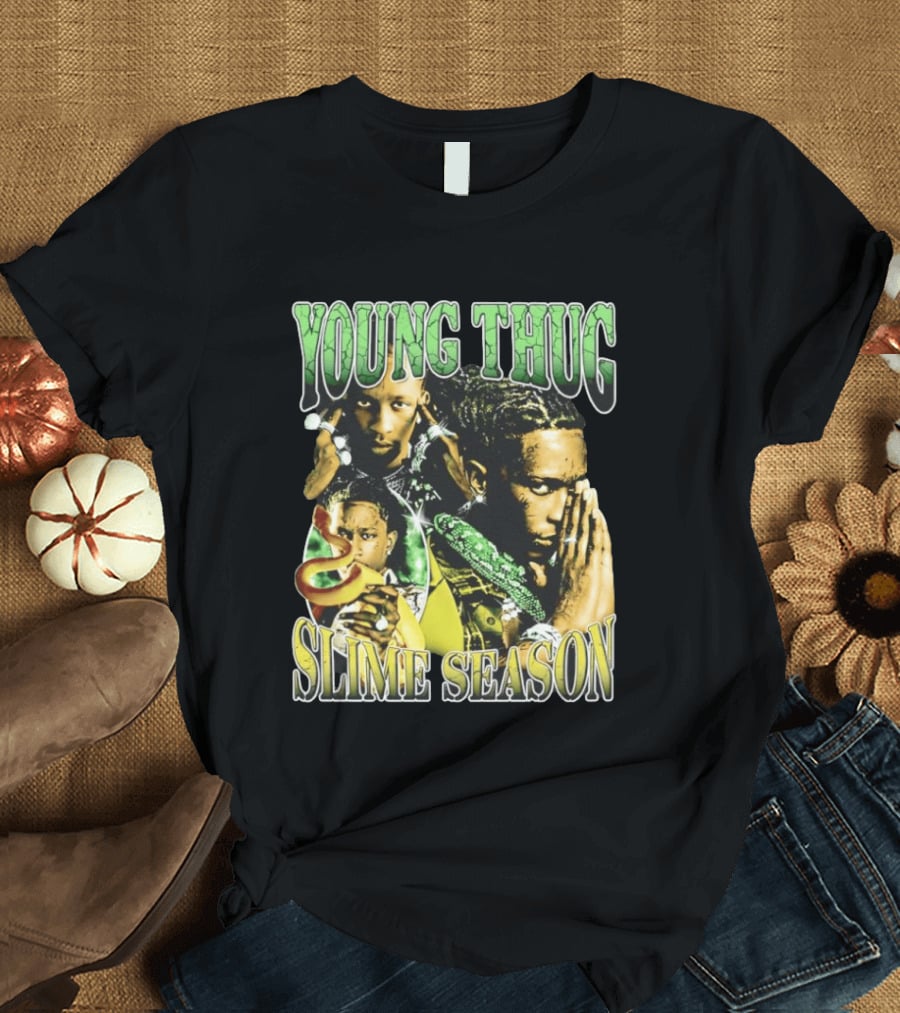 Young Thug Slime Season 90s Nostalgia Graphic Collage T-Shirt