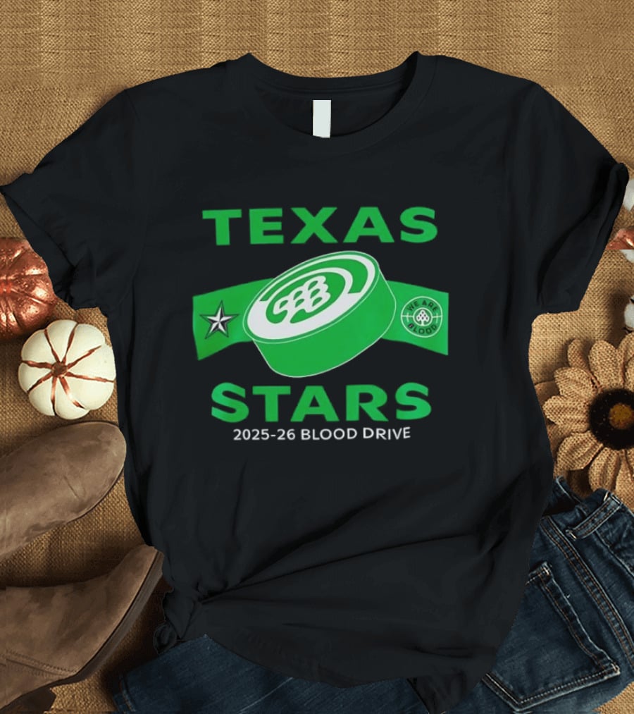 Texas Stars 2025 2026 Blood Drive Hockey Band T-Shirt