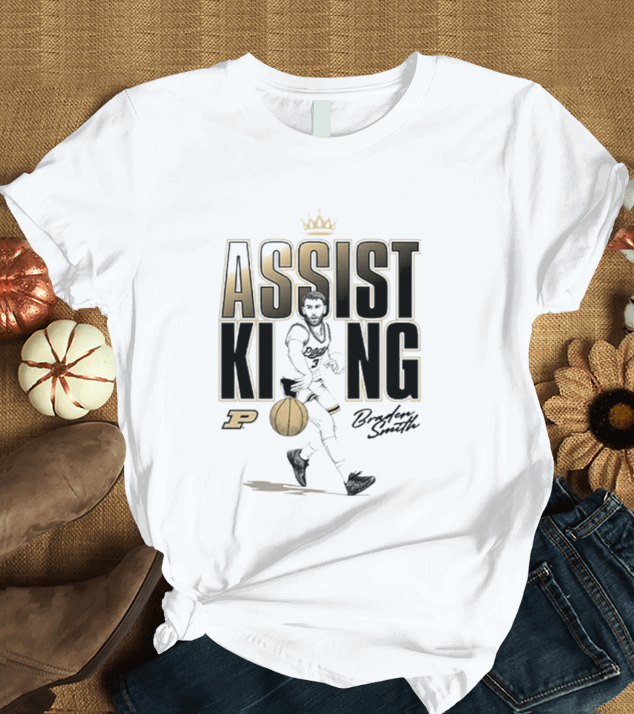 Braden Smith Assist King Purdue Basketball Caricature T-Shirt
