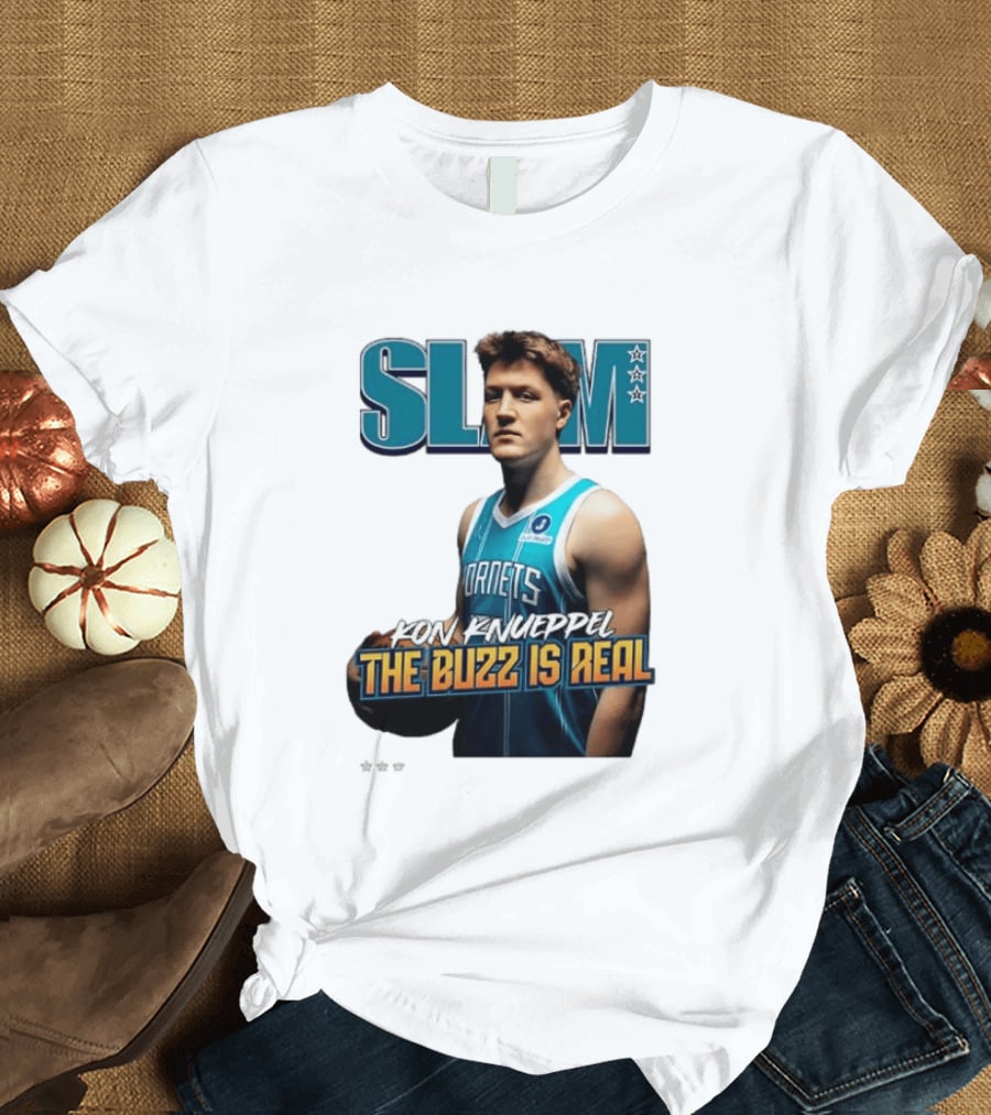 SLAM Kon Knueppel The Buzz Is Real Hornets Basketball T-Shirt
