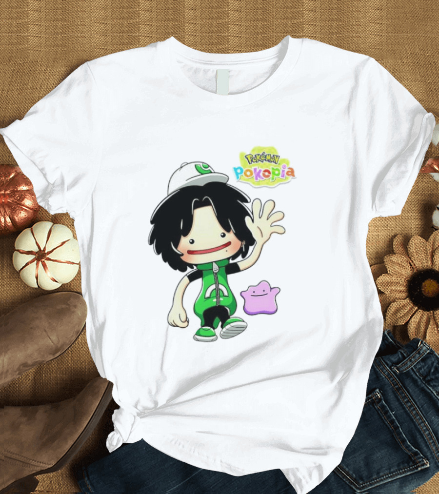 Pokemon Pokopia Cartoon Character with Ditto T-Shirt