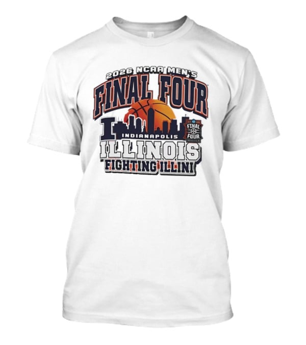 2026 NCAA Men's Final Four Indianapolis Illinois Fighting Illini Basketball T-Shirt