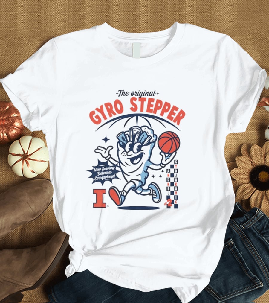 The Original Gyro Stepper Illinois Fighting Illini Basketball T-Shirt