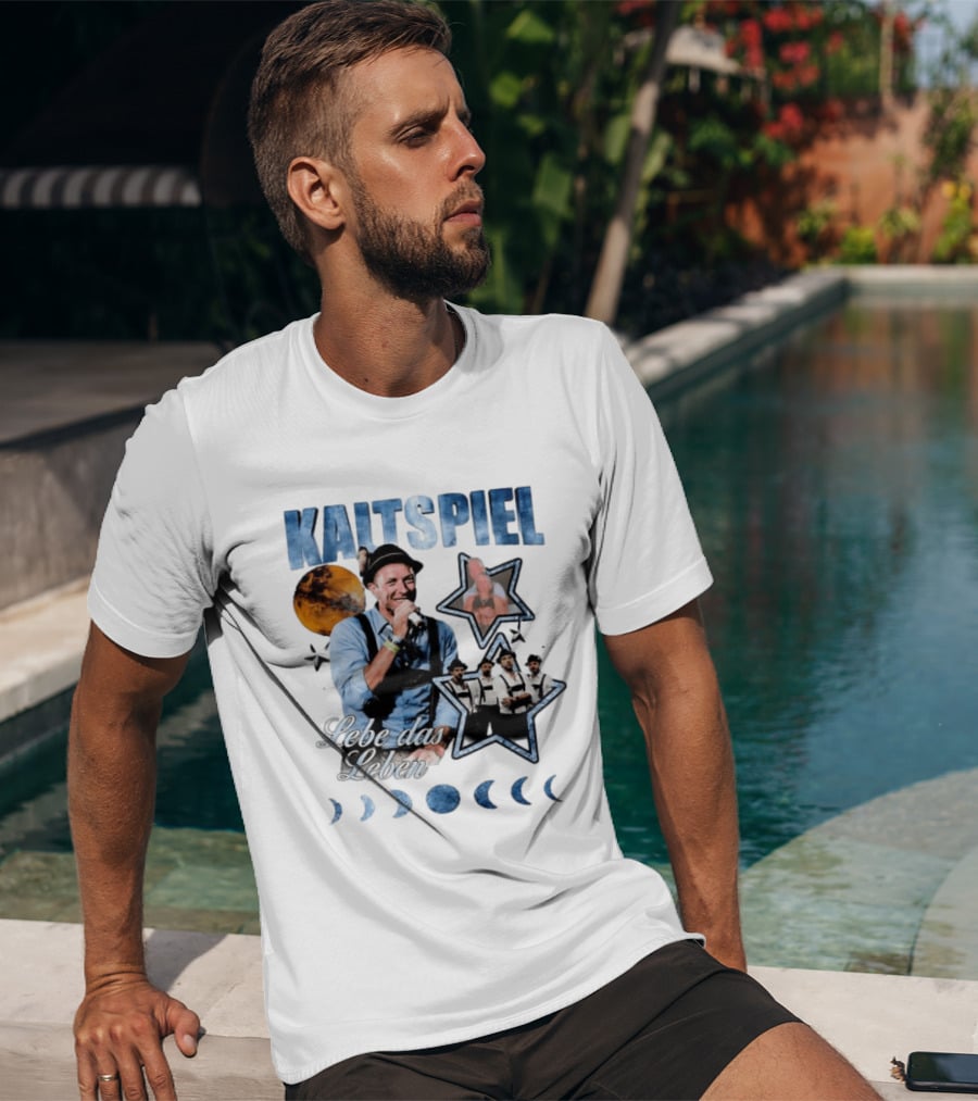 Kaltspiel Lebe Das Leben Moon Phases Band Performance T-Shirt