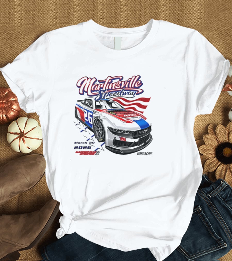 Martinsville Speedway 2026 March Race Event Nascar Car 36 T-Shirt