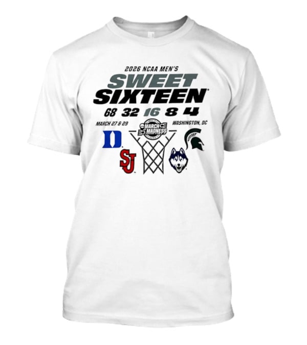 2026 NCAA Men's Basketball Sweet Sixteen March Madness Washington DC Matchup Logos T-Shirt