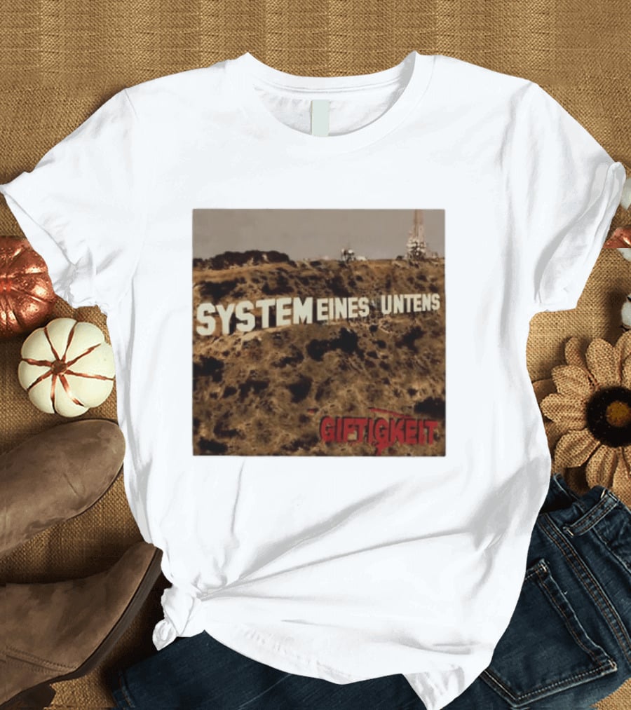 System Eines Untens Gifttigkeit Album Cover Hollywood Sign Spoof T-Shirt