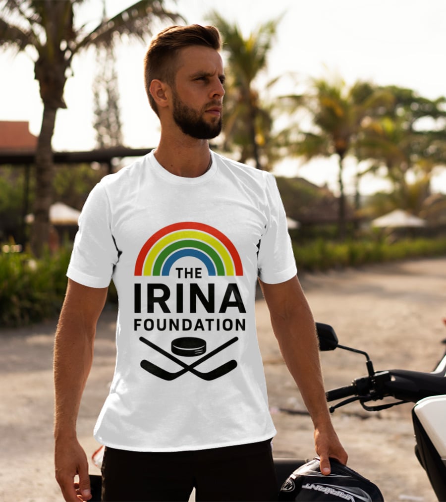 The Irina Foundation Rainbow Hockey Heated Rivalry Shane Ilya T-Shirt