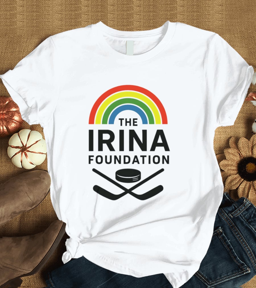 The Irina Foundation Rainbow Hockey Heated Rivalry Shane Ilya T-Shirt