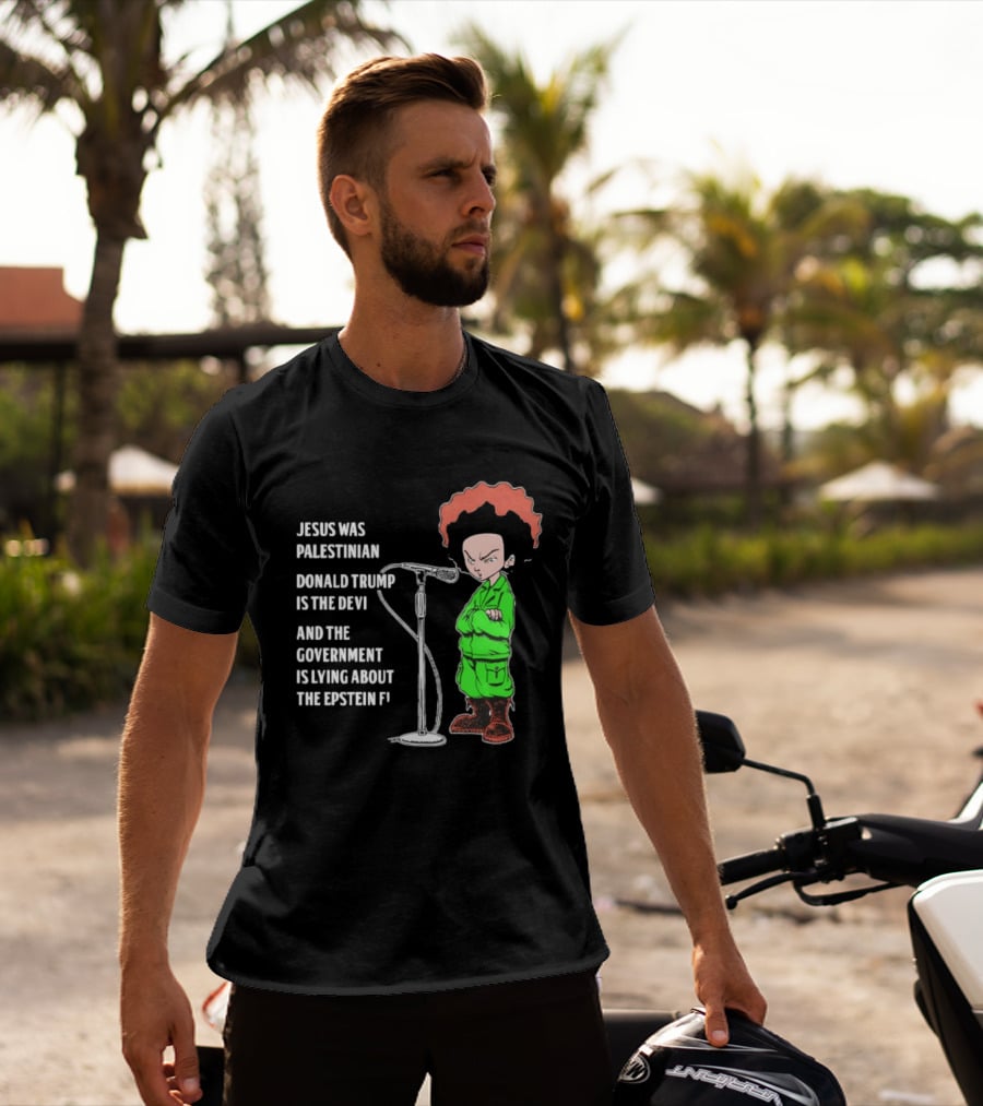Jesus Was Palestinian Trump Is The Devil Government Lying About Epstein Files T-Shirt