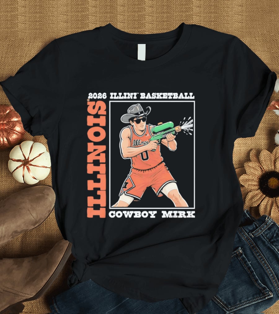 2026 Illinois Basketball Cowboy Mirk T-Shirt