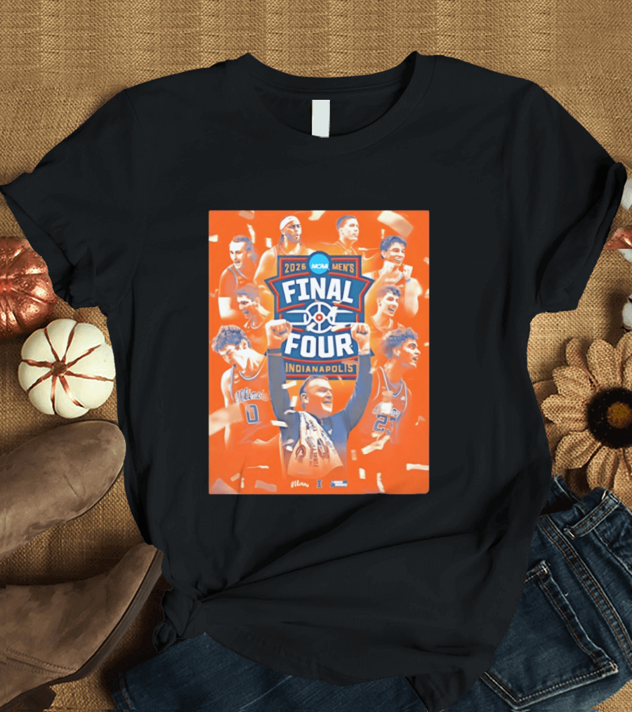 2026 NCAA Men's Final Four Indianapolis Illinois Illini Basketball T-Shirt