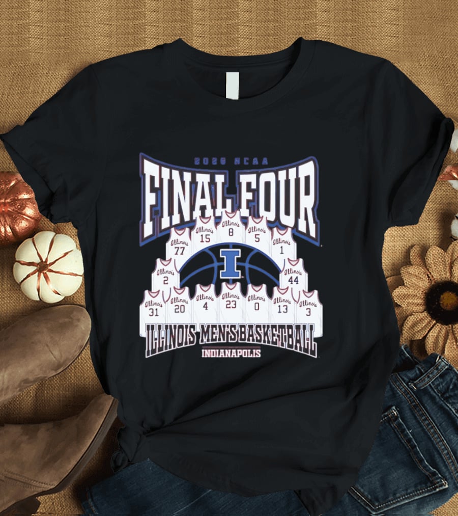 2026 NCAA Final Four Illinois Men's Basketball Indianapolis T-Shirt