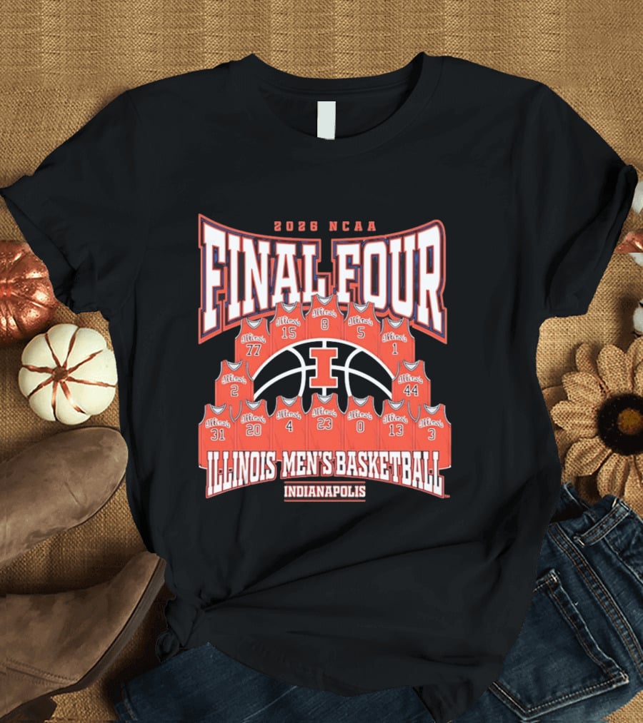 2026 NCAA Final Four Illinois Men's Basketball Indianapolis T-Shirt