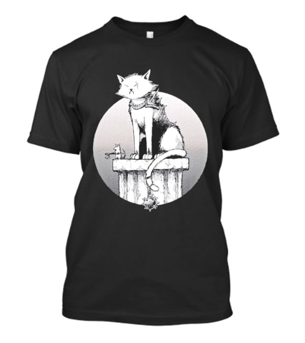 Unlikely Companions White Cat Armor Mouse Weapon Adventure T-Shirt