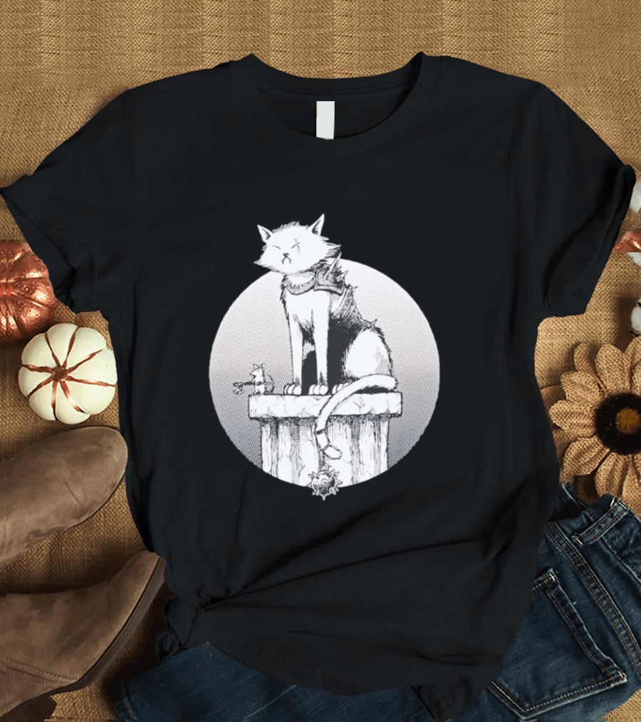 Unlikely Companions White Cat Armor Mouse Weapon Adventure T-Shirt