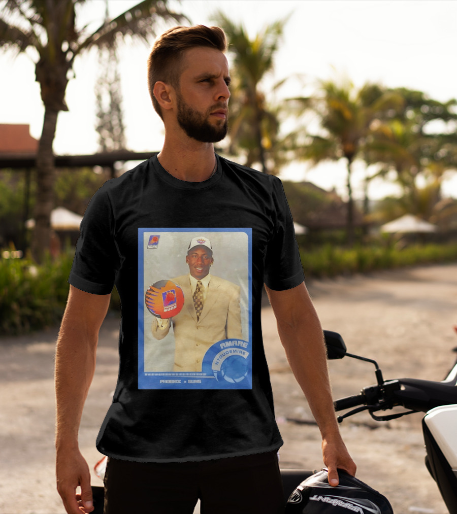 Amar'e Stoudemire Phoenix Suns Basketball Card 2002 Rookie NBA Trading Collectible T-Shirt
